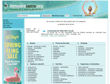 Tablet Screenshot of annuairesante.org