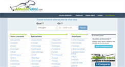 Desktop Screenshot of annuairesante.com